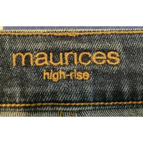 Maurices High Rise Distressed Raw Hem Cropped Jeans Size 14 REG - Picture 5 of 7